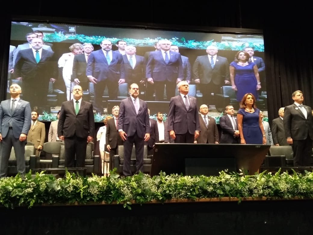 O presidente do Supremo Tribunal Federal (STF) e do Conselho Nacional de Justiça (CNJ), ministro Dias Toffoli, esteve em Goiânia para o lançamento do programa Destrava Brasil. (Foto: Samuel Straioto/Mais Goiás)