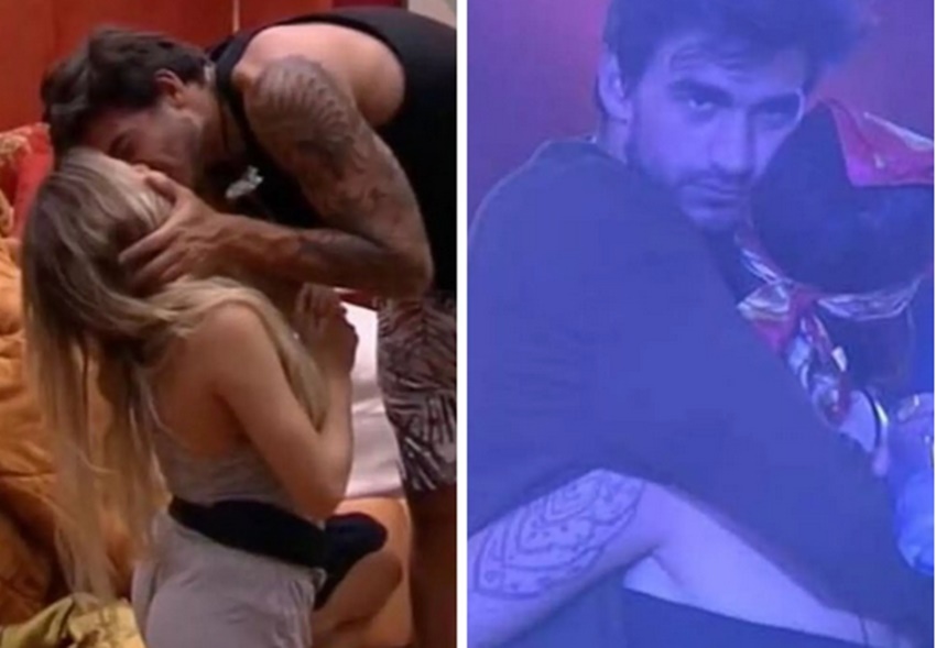 De joelhos, Gabi pede Guilherme em namoro e modelo aceita (Foto: Reprodução)