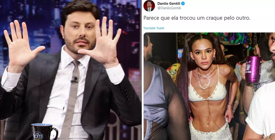 Danilo Gentili insinua que Bruna Marquezine usa drogas e revolta web