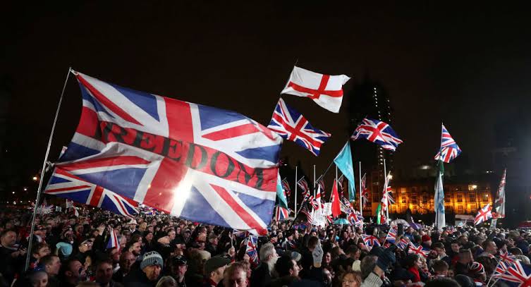 O primeiro-ministro, Boris Johnson, proclamou em seu discurso o "amanhecer de uma nova era"