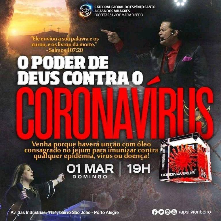 Polícia investiga igreja no RS que anunciou imunização contra coronavírus