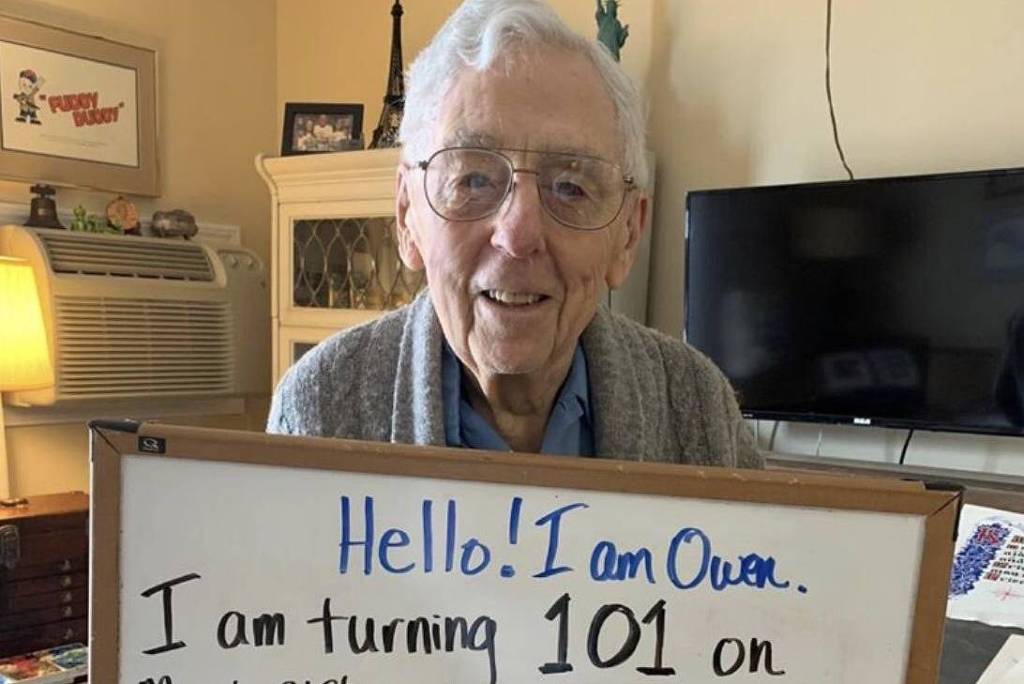 Idoso tem festa de 101 anos cancelada devido ao coronavírus e pede likes de presente na web