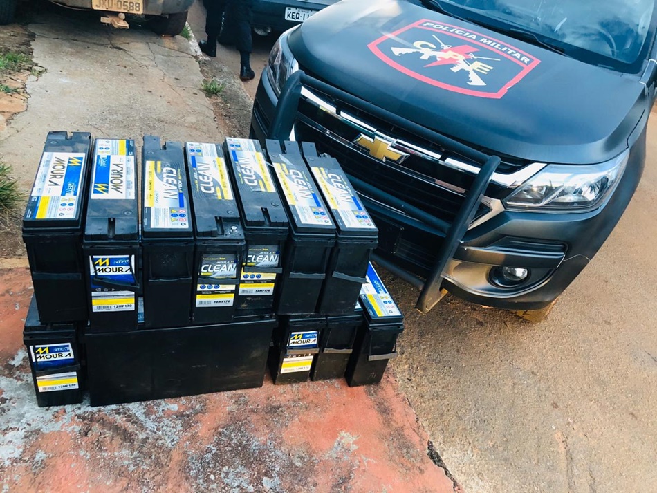 Suspeito de furto e receptador de bateria de antenas de telefonia foram presos