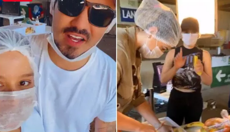 Maiara e Maraisa cozinham para médicos em Goiânia