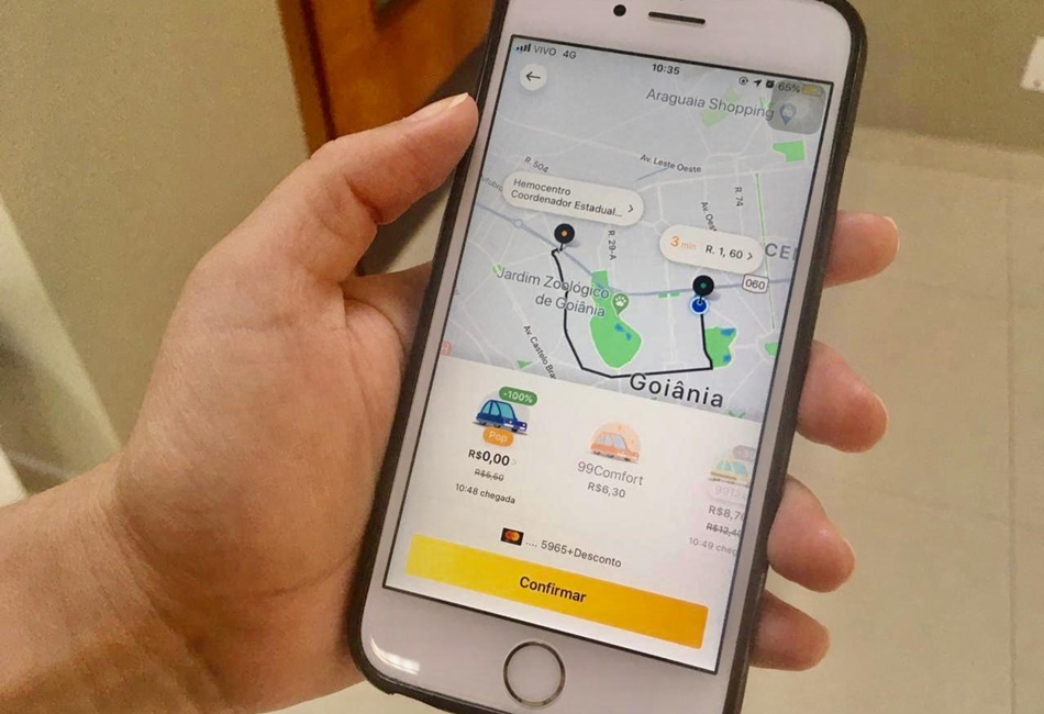 Doadores de sangue podem ter desconto na Uber e 99 em Goiânia