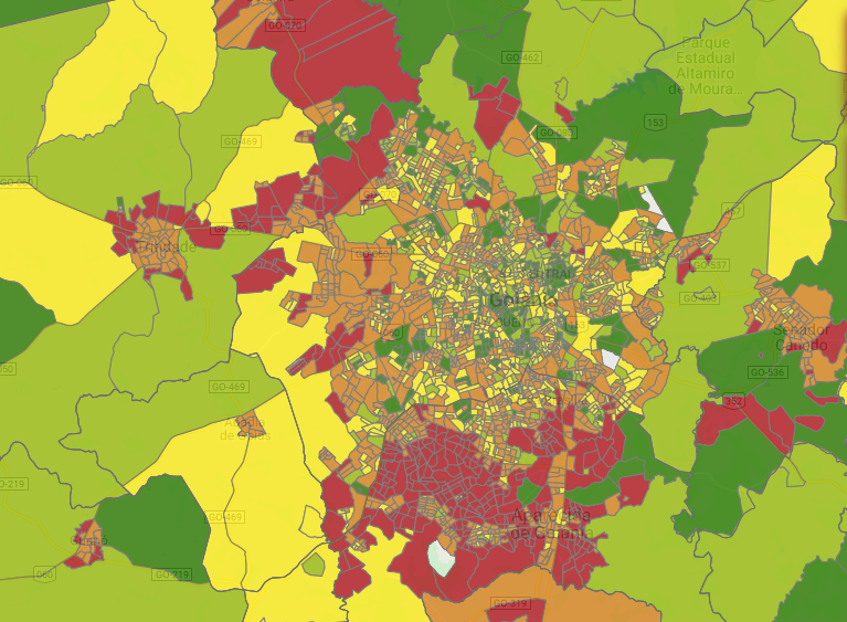 Estudo da UFG mostra índices de vulnerabilidade à Covid-19 em Goiás (Foto: Reprodução/ COVID Goiás)