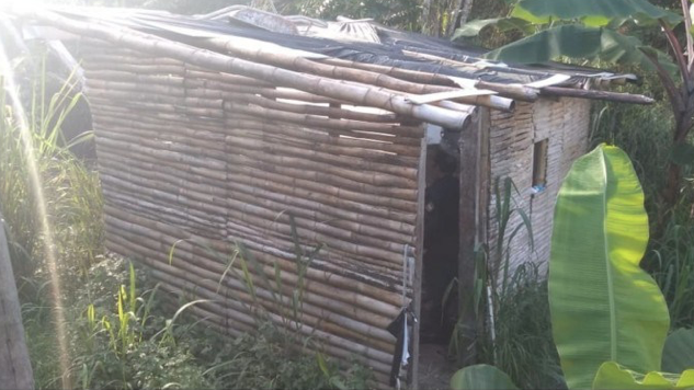 Cabana em que Rafael foi encontrado (Foto: Polícia Civil de Roraima)
