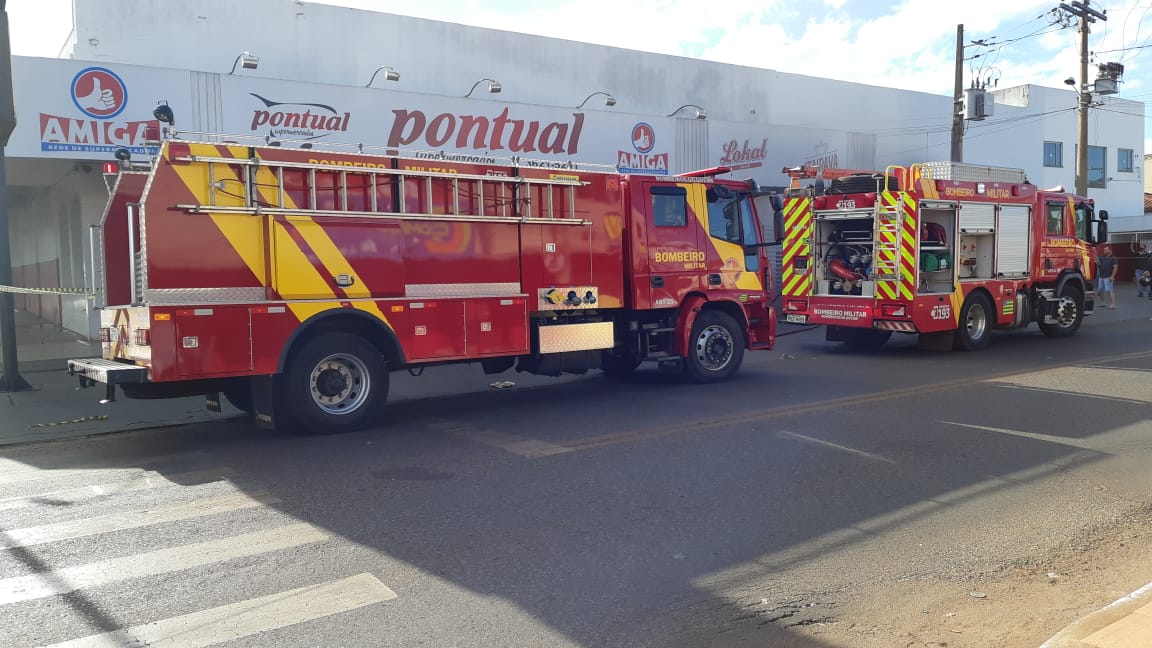 Incêndio destrói mercadorias e equipamentos em em supermercado Rio Verde