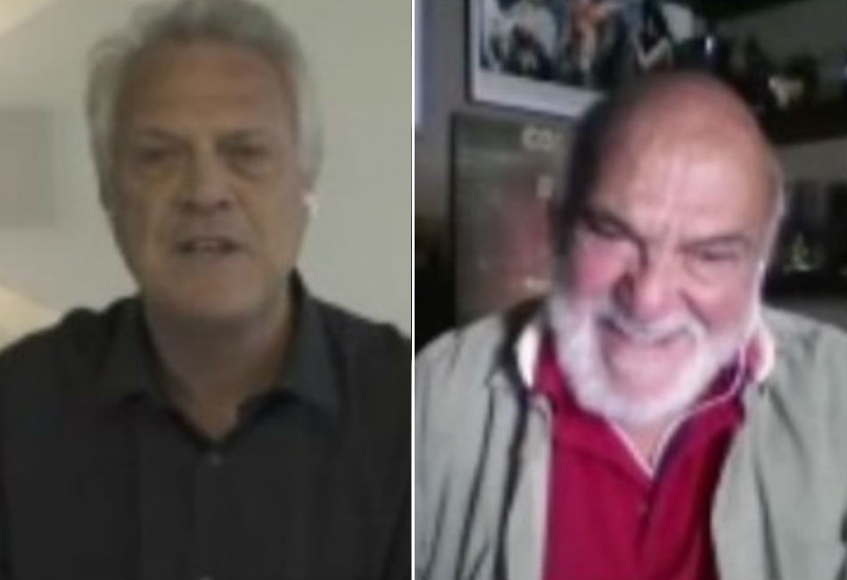 Pedro Bial entrevista o ator Lima Duarte no programa "Conversa com Bial", da TV Globo (Foto: Reprodução)