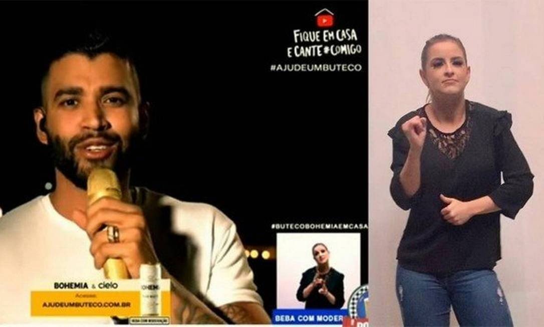Sucesso em lives, intérpretes de libras recebem até cantadas e ganham seguidores