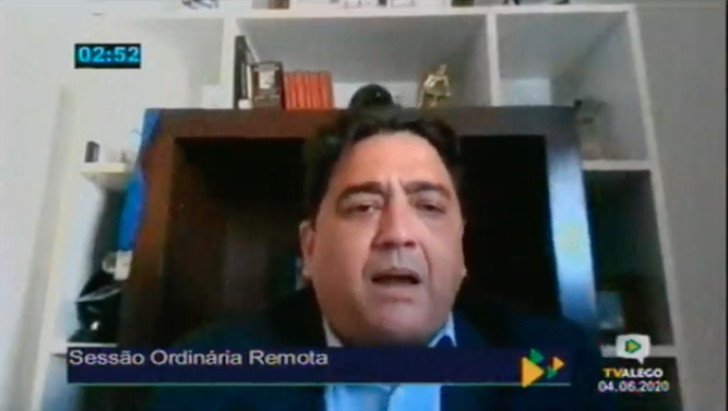 Deputado Talles Barreto na sessão desta quinta-feira: CPI para investigar denúncias contra Rodney (Foto: Reprodução)