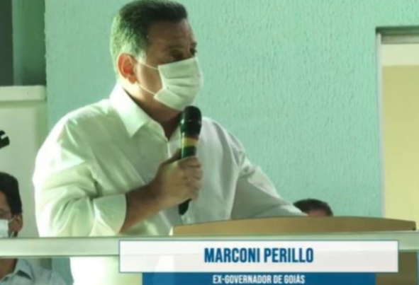 Ex-governador Marconi Perillo em Hidrolândia (Foto: Reprodução)
