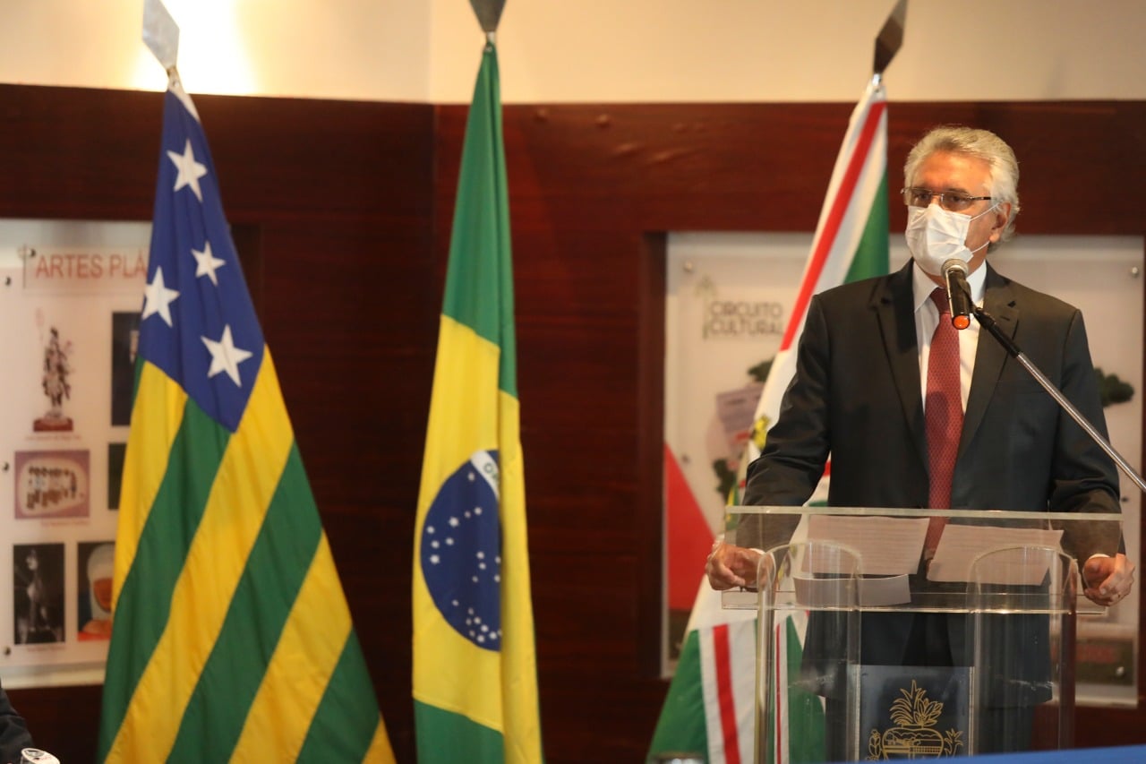 Caiado adota lockdown: "o que for prerrogativa do Estado vai fechar a partir de amanhã (terça, 30)", afirmou o governador (Foto: divulgação/Governo)