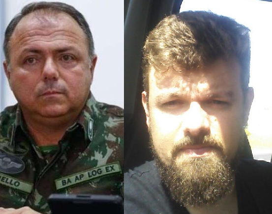 Ministro Pazuello e geógrafo Márcio Malafaia (Fotos: Reprodução)