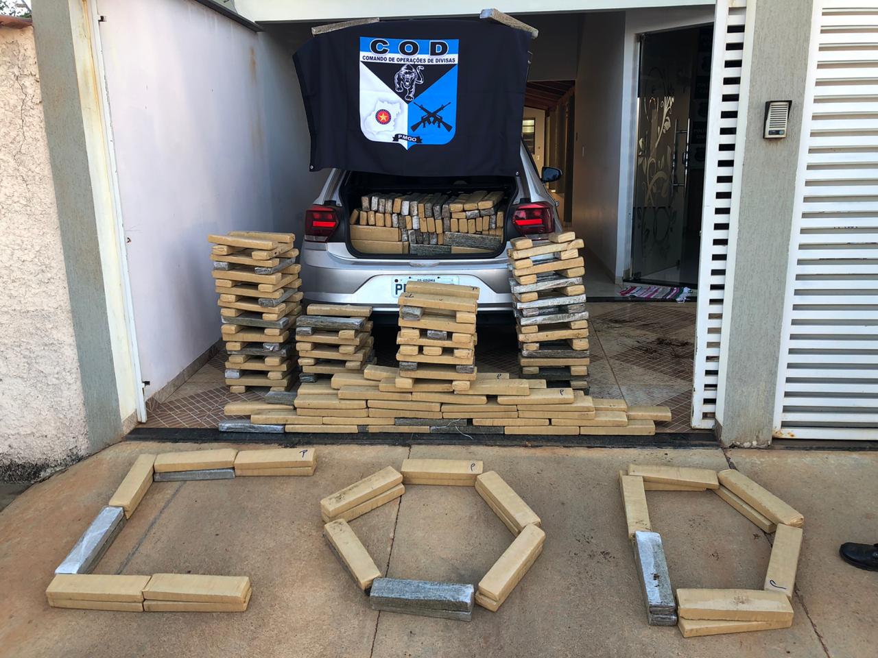 Polícia Cod apreende 600 kg de maconha em Serranópolis