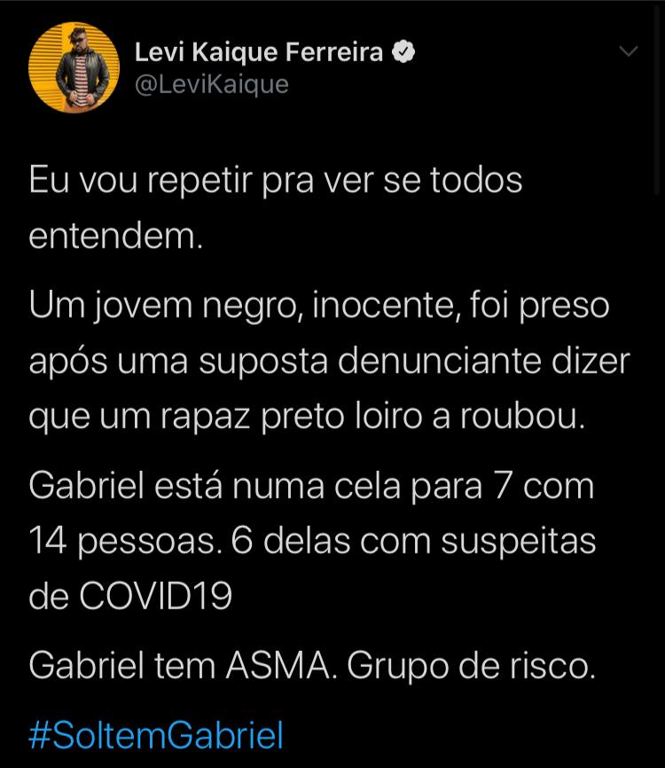 Jovem negro que teria sido preso por engano foi solto neste domingo (14)