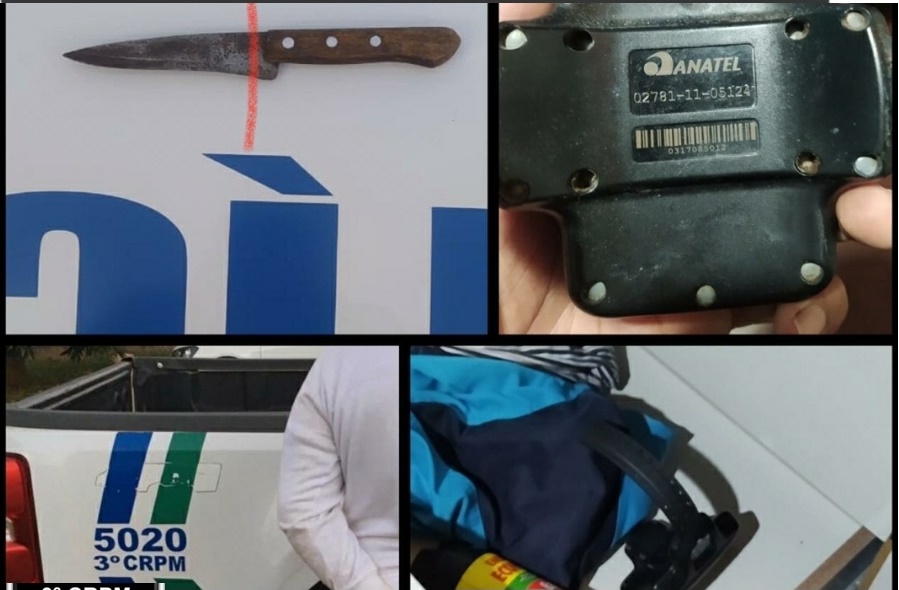 Arma e tornozeleira apreendidos e suspeito preso