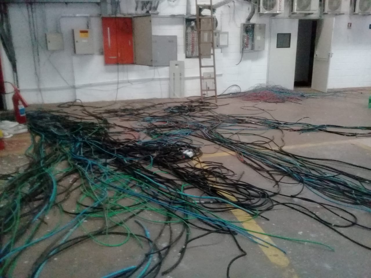 Fiação furtada em Aparecida