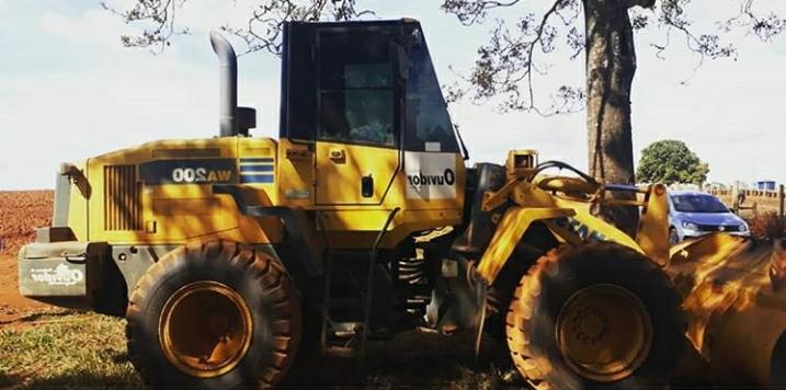 Máquina apreendida em fazenda de Catalão