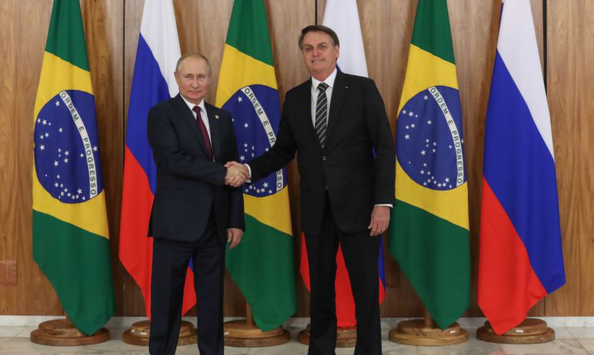 (Brasília - DF, 14/11/2019) Encontro com o Presidente da Federação da Rússia, Vladmir Putin.Foto: Marcos Corrêa/PR
