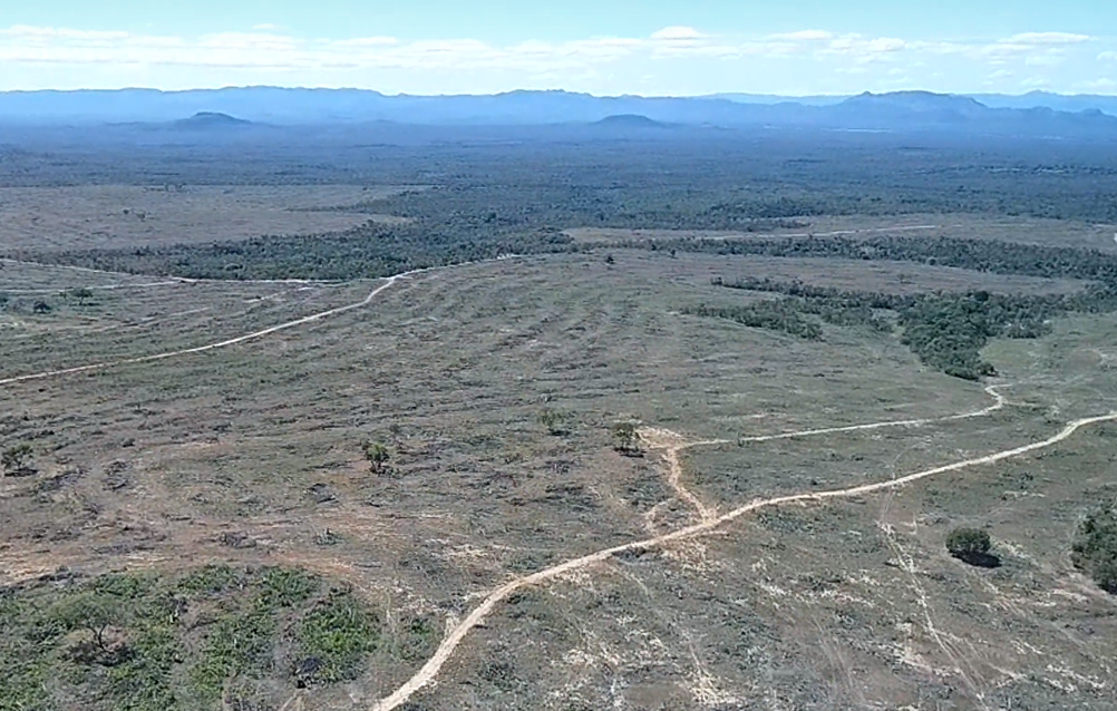 Parte da área desmatada pertence a Área de Proteção Ambiental (APA) Pouso Alto, em Cavalcante (Foto: divulgação/Semad)