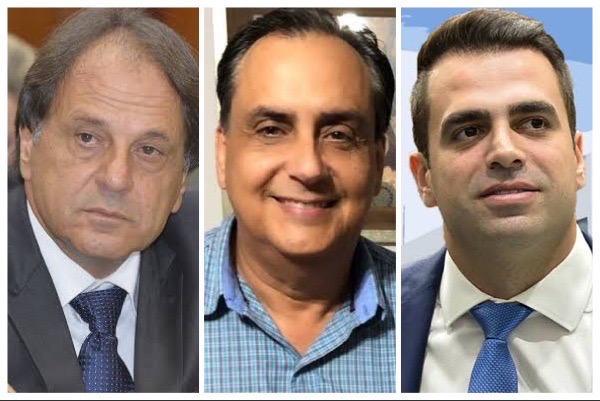 Adib Elias, Elder Galdino e Gustavo Sebba (Fotos: redes sociais)