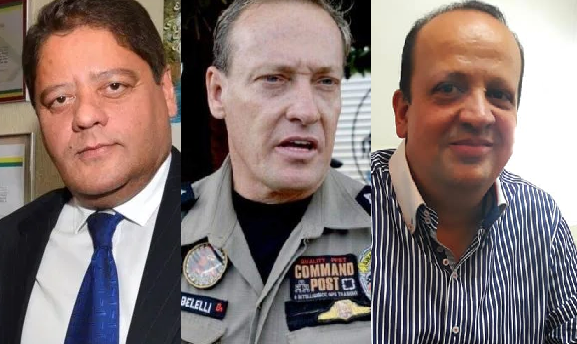 Flávio Canedo, Coronel Belelli e Kleber Marra (Fotos: Reprodução)