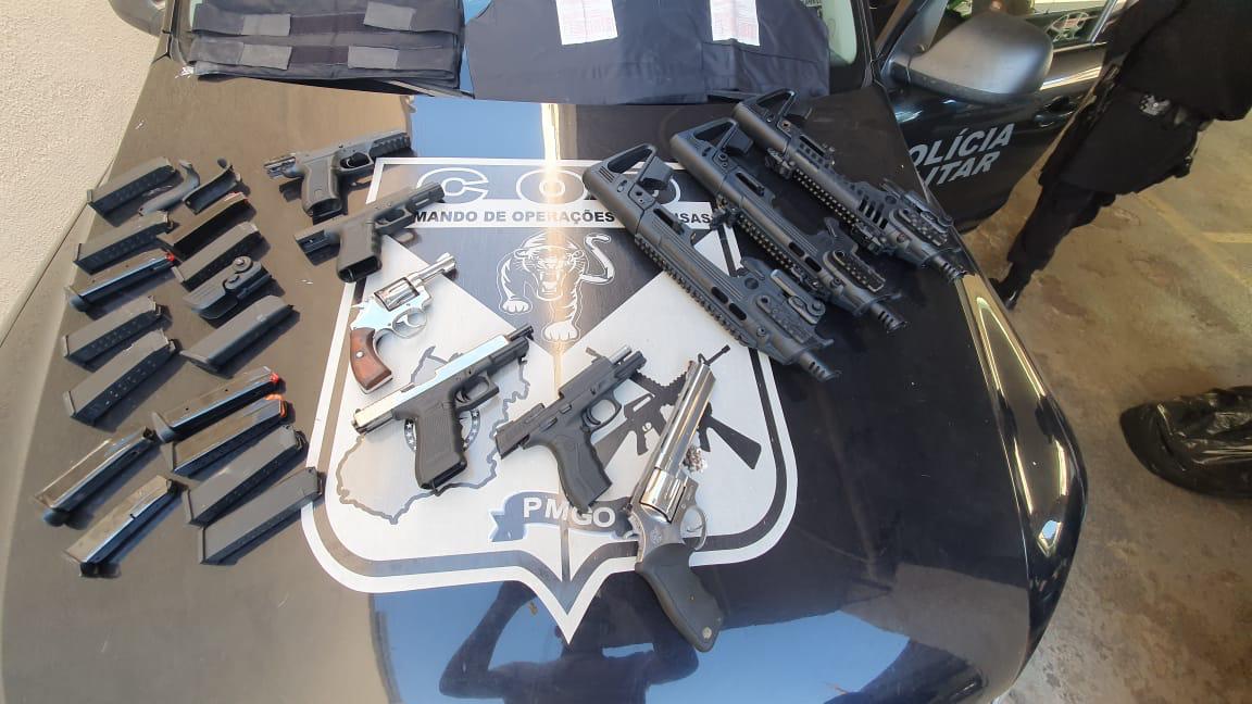 Armas apreendidas pela PM