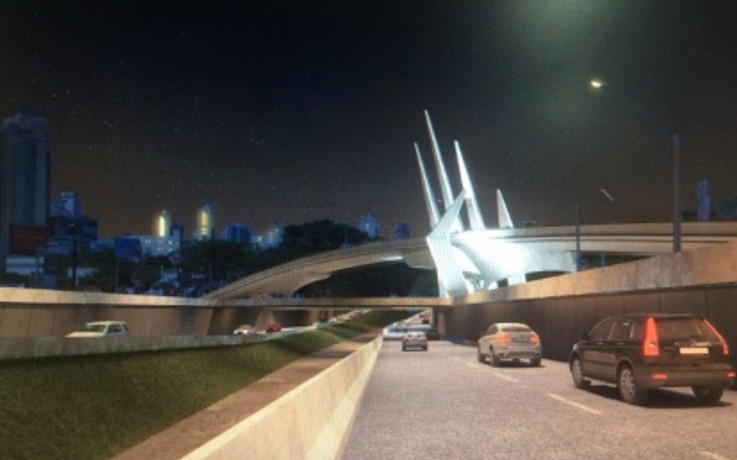 Imagem ilustrativa mostram como ficará o elevado da Jamel Cecílio (Foto: Divulgação)