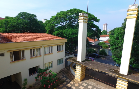 Pórtico do batismo cultural de Goiânia, que passará por obra de restauração (Foto: Divulgação)