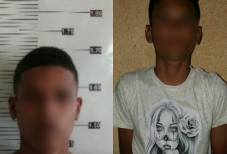 Revólver apreendido com os suspeitos. Fotos: Polícia Militar