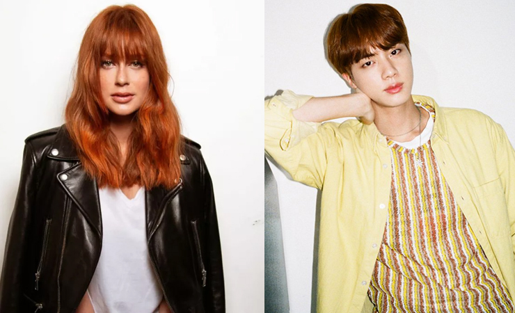 Seokjin Marina Ruy Barbosa opina sobre cabelo ruivo de membro do BTS