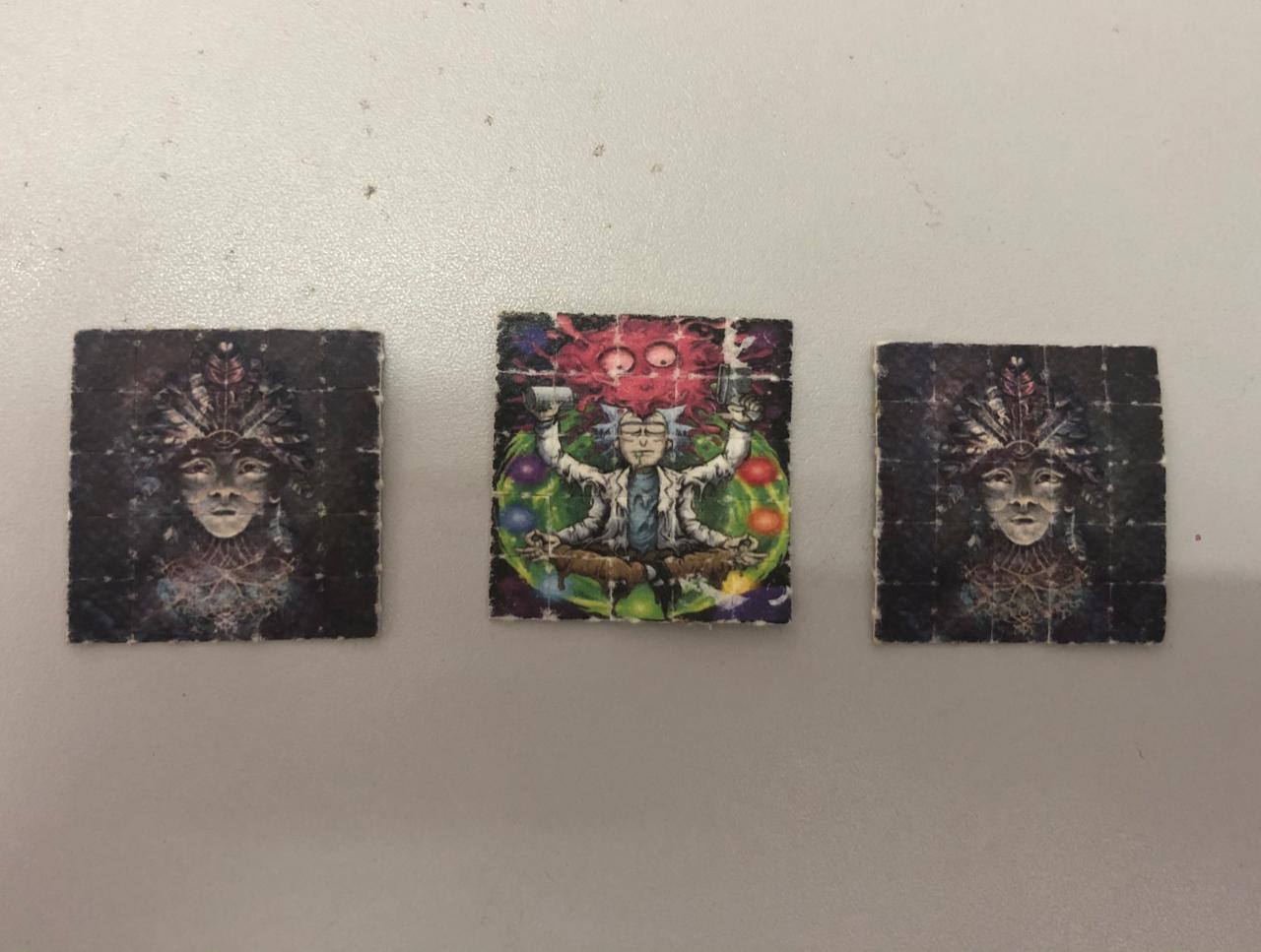 Selos de LSD estavam dentro de rolos de papel higiênico (Foto: divulgação/SSP)