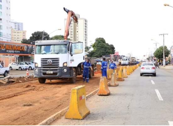 Por conta das obras do BRT, um trecho da Av. 4ª Radial precisou ser interditado em Goiânia.(Foto ilustrativa/divulgação SMT)