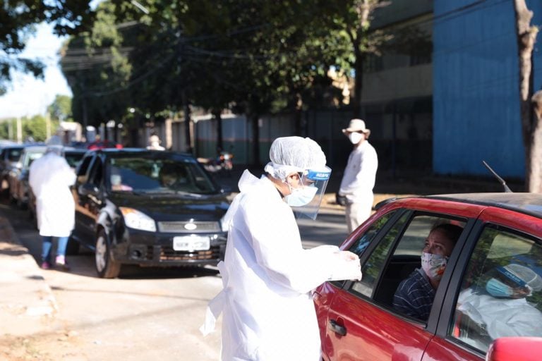 Testes de covid-19, doença causada pelo coronavírus, aplicados em Goiânia (Foto: divulgação/Prefeitura de Goiânia)