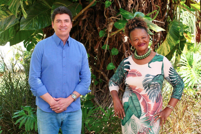 Wilder Morais ao lado da sua vice, Valdelice Ribeiro