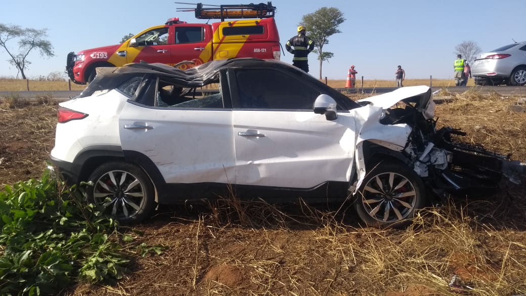 Sete pessoas ficam feridas em acidente na GO-060