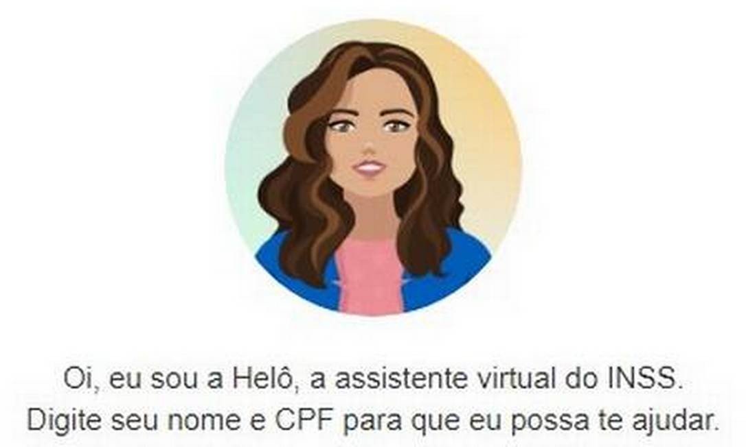 Heloisa é a assistente virtual do INSS Foto: Reprodução