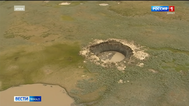 Desde 2014, a Península de Yamal, na Rússia, tem vivenciado um fenômeno misterioso que intriga habitantes locais. (Fotos: Vesti Yamal TV/Reprodução)