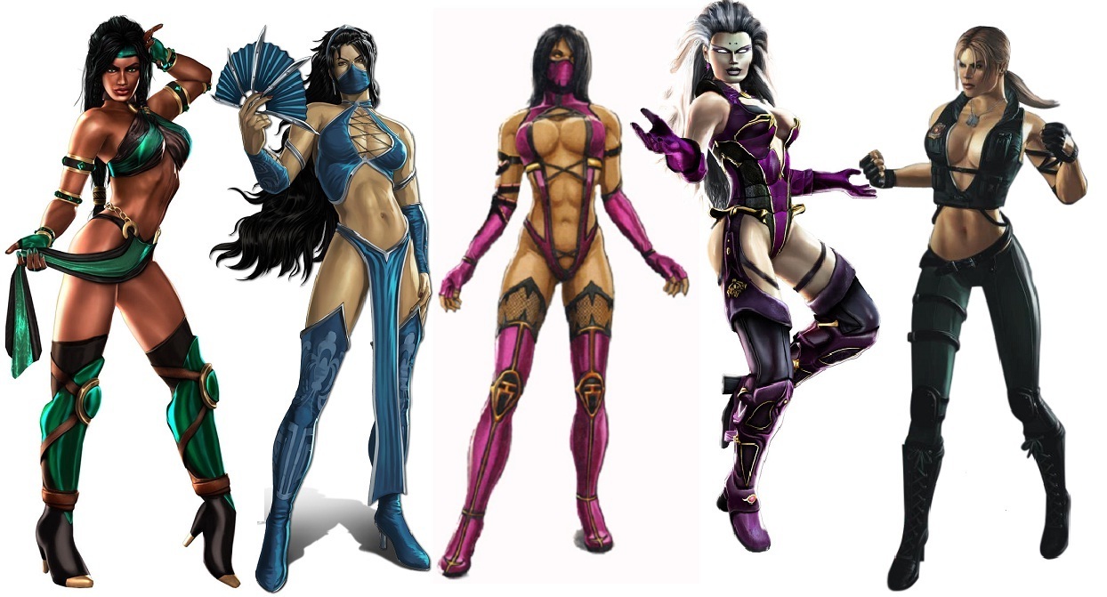 Jade, Kitana, Mileena, Sindel, Sonya Blade de Mortal Kombat