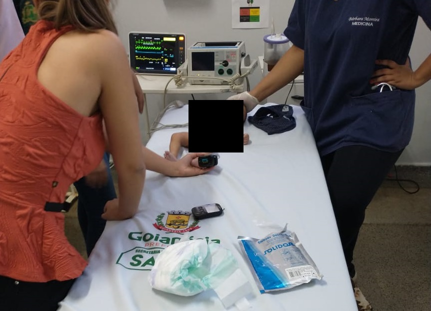 Bebê com microcefalia tem mal súbito e é salvo por policiais em Goianésia