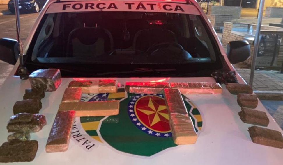 Dupla é presa com celulares e nove quilos de drogas em Anápolis