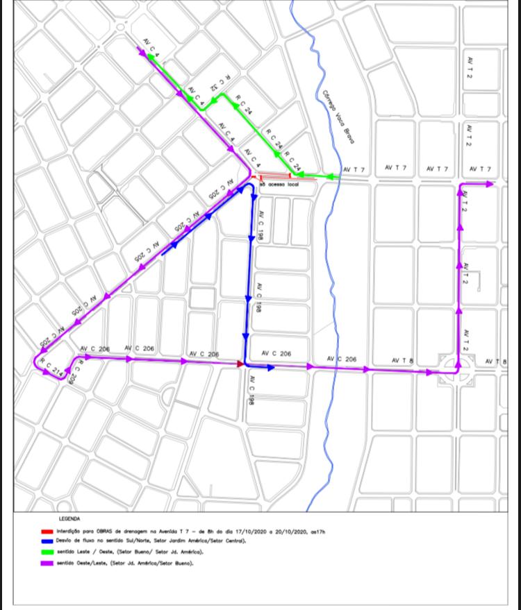 Em Goiânia, avenida T-7 será interditada neste sábado (17)