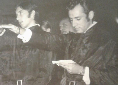 Maguito e Eli de Faria em formatura do curso de Direito, em 1974 (Foto: Acervo pessoal)