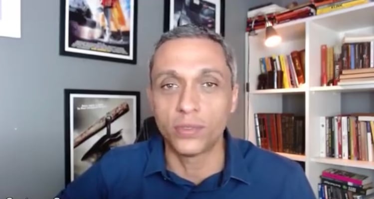 Gustavo Gayer, que em vídeo reconheceu que a lista de secretariado de Maguito que ele espalhou pode ser falsa (Foto: Reprodução)