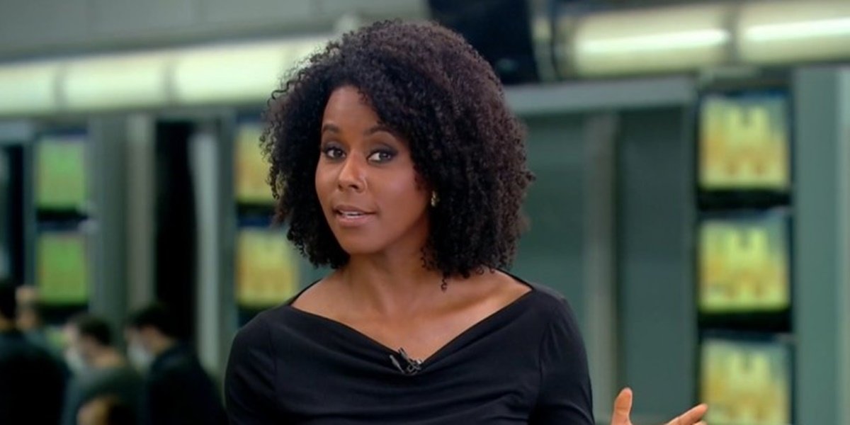 jornal hoje sexo Maju Coutinho apresenta 'Jornal Hoje' com cenas de sexo ao fundo