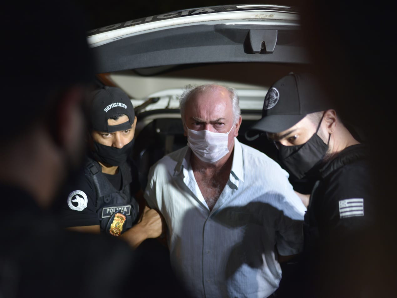 O fazendeiro suspeito de mandar matar os advogados Marcus Aprígio e Frank Carvalhaes permaneceu em silêncio durante interrogatório. (Foto: Jucimar de Sousa)