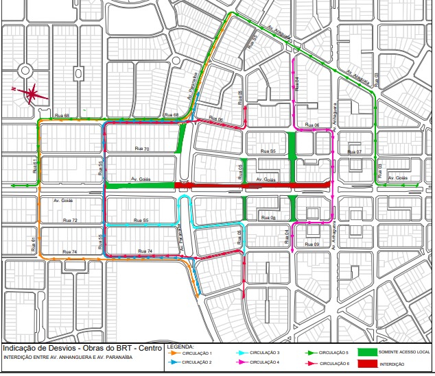Avenida Goiás tem nova interdição nesta quarta-feira (18); veja os desvios