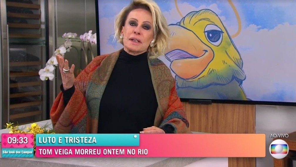 Ana Maria Braga Louro José Mais Você falou emocionada sobre os anos em que teve a companhia de Tom Veiga e de Louro José, seu personagem (Foto: reprodução/TV Globo)