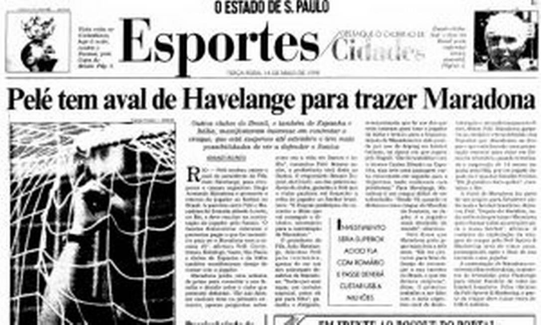 Maradona no Santos Foto: Reprodução